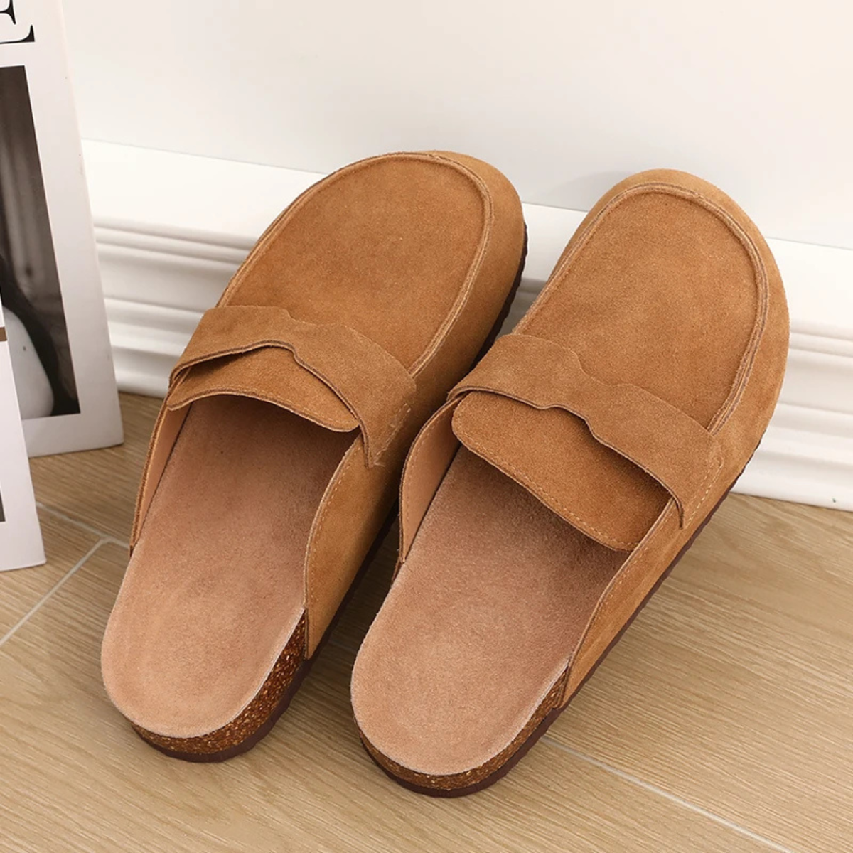 Bram | Men's Suede Slip On Loafer Tan Brown