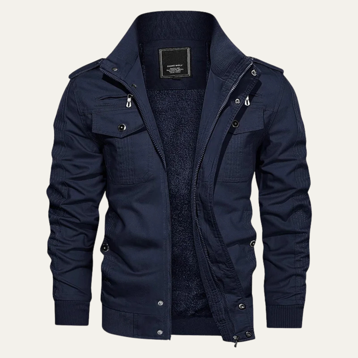 Blake | Men's Utility Jacket Olive Green Fleece Lined