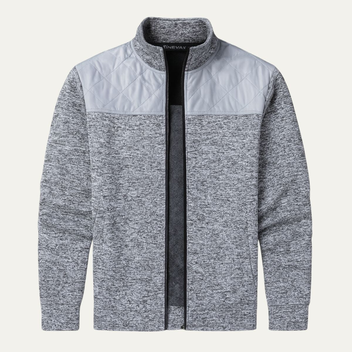 Heath | Men's Quilted Fleece Jacket Navy Blue