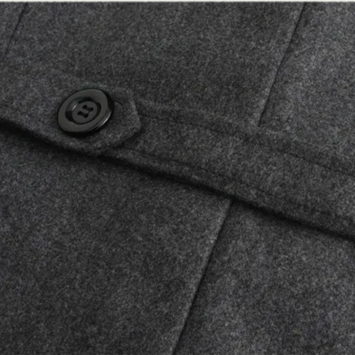 Callum | Men's Double Breasted Wool Coat Gray Long