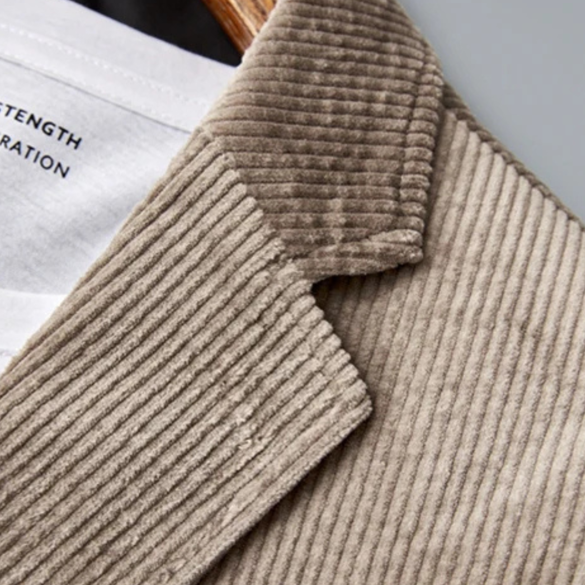 Beau | Men's Casual Corduroy Blazer Beige