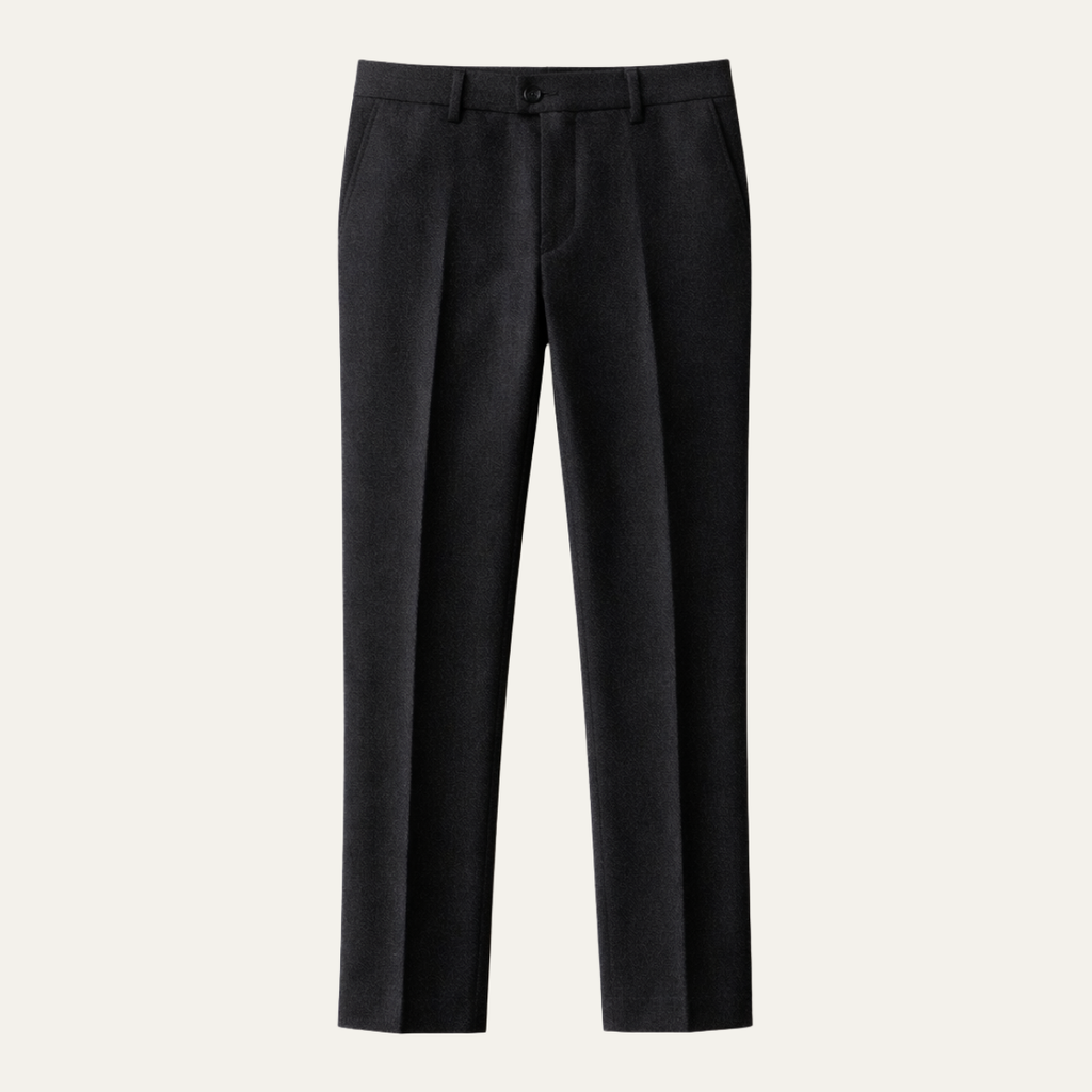 Dama Washington Luca men's tailored dress pants charcoal gray slim fit - front view