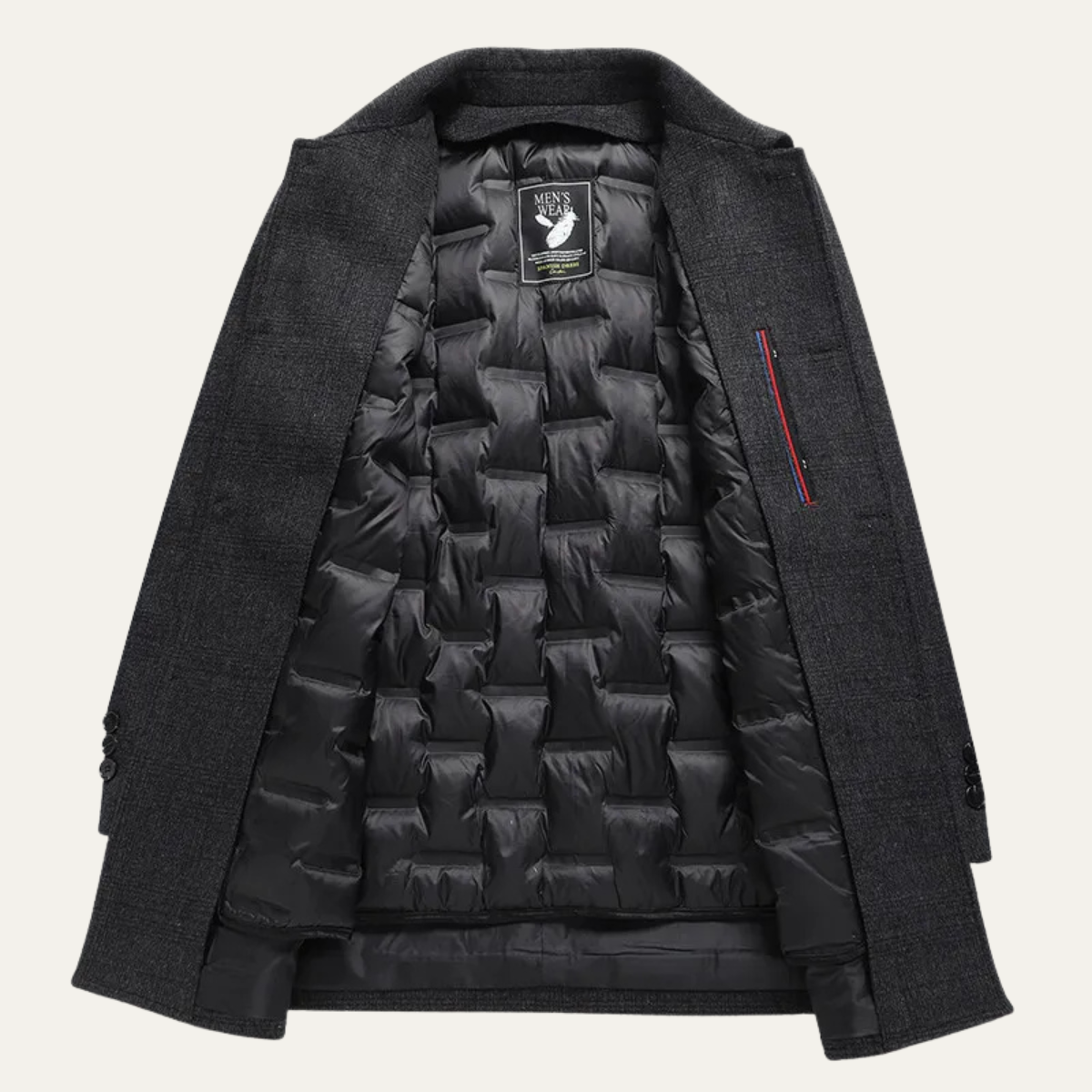 Callum | Men's Wool Overcoat Gray Button Front