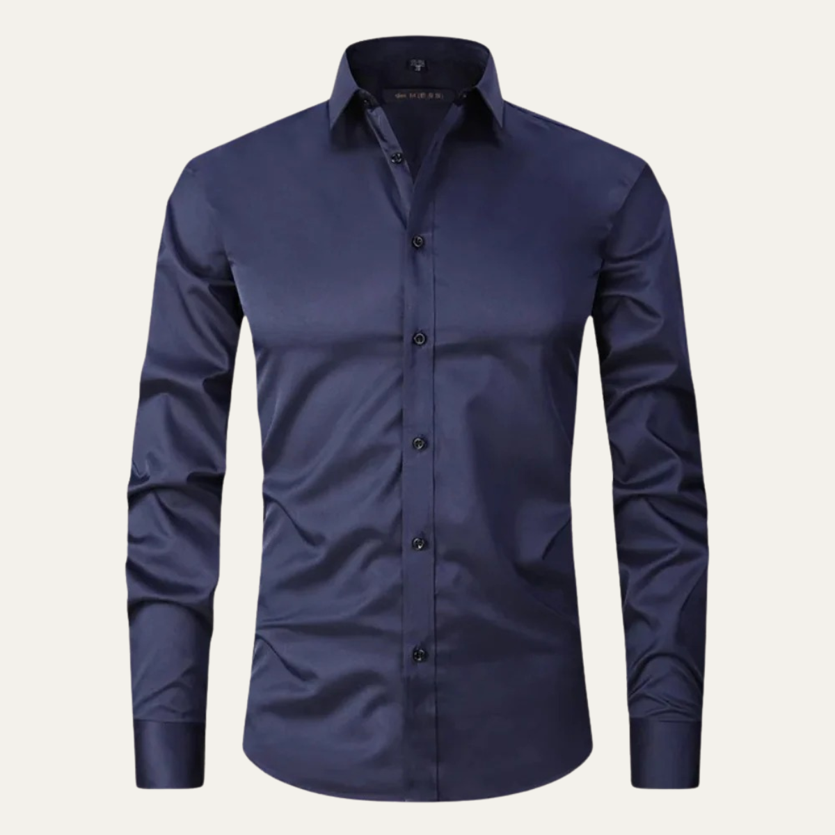 Bram | Men's Navy Button Up Dress Shirt Long Sleeve