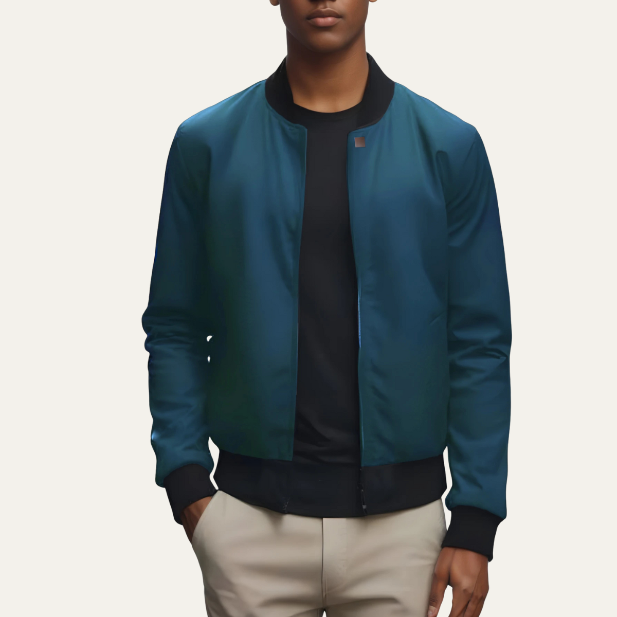 Harlow | Men's Lightweight Bomber Jacket Black