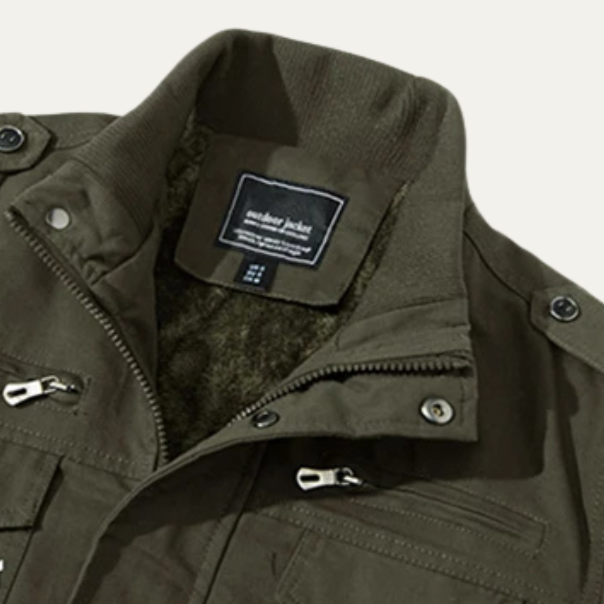 Blake | Men's Utility Jacket Olive Green Fleece Lined