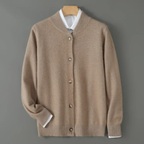 Dama Washington Ashby men's cream button cardigan sweater long sleeve knit - view 2