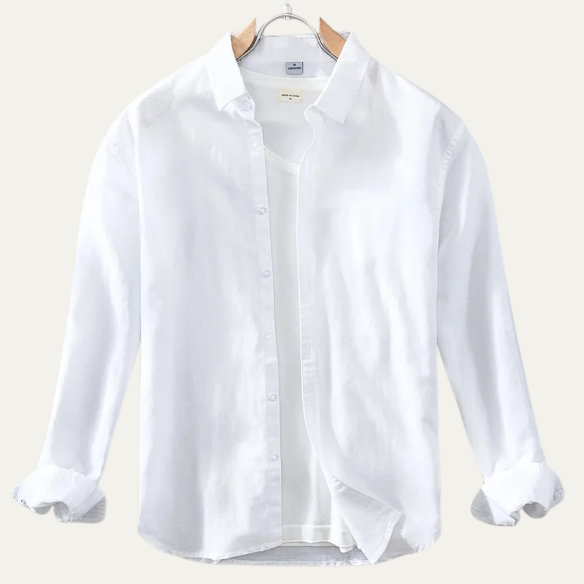 Blake | Men's Button Up Shirt White Long Sleeve