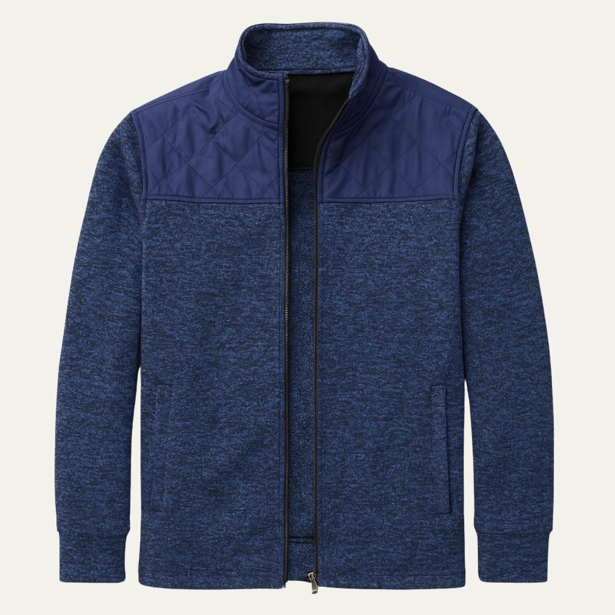 Heath | Men's Quilted Fleece Jacket Navy Blue