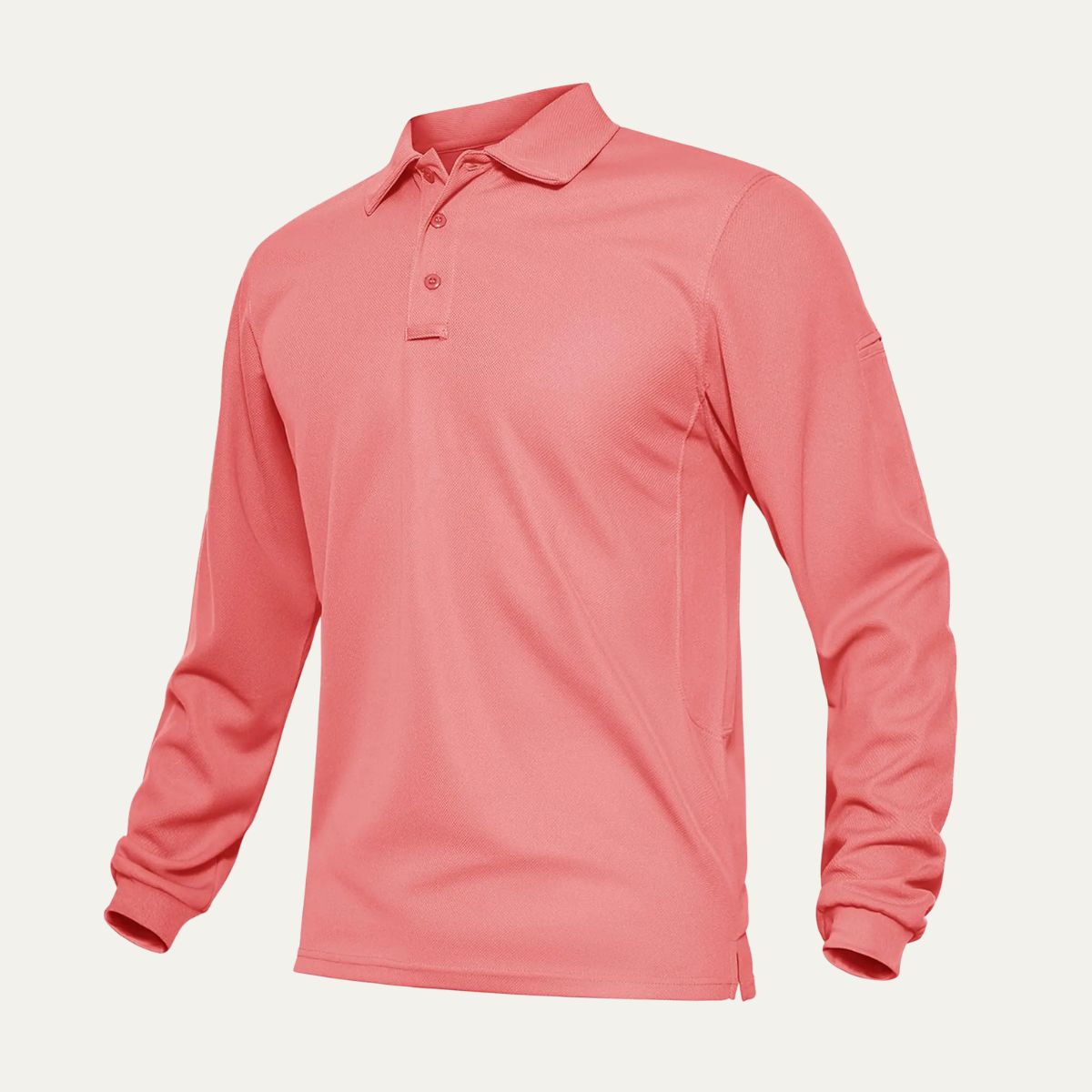 Beau | Men's Long Sleeve Polo Shirt Black