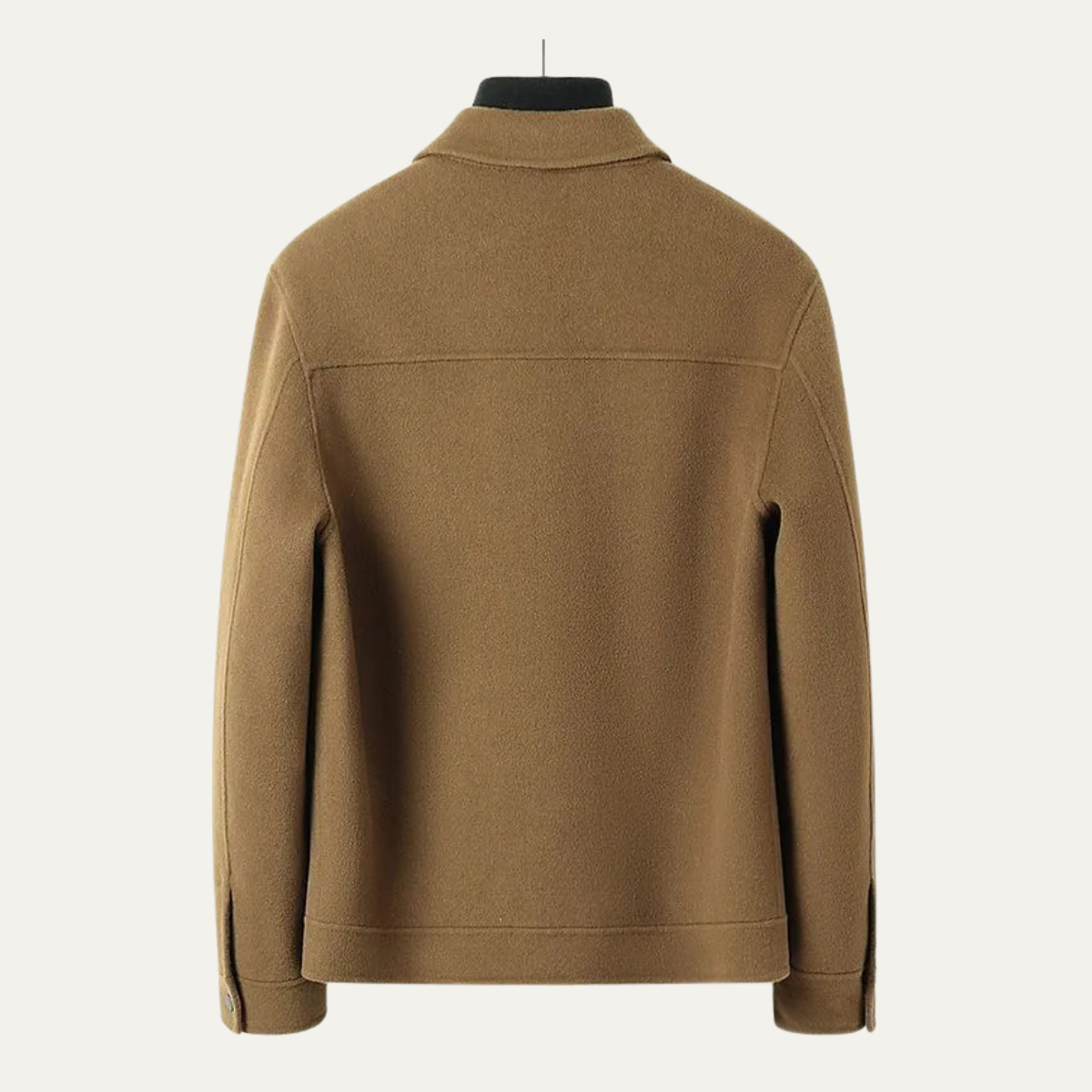 Beau | Men's Casual Wool Jacket Camel Zip Up Pockets