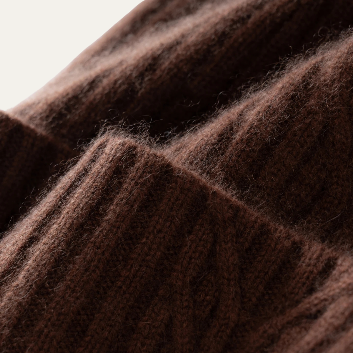 Sage | Men's Ribbed Knit Cashmere Beanie Brown