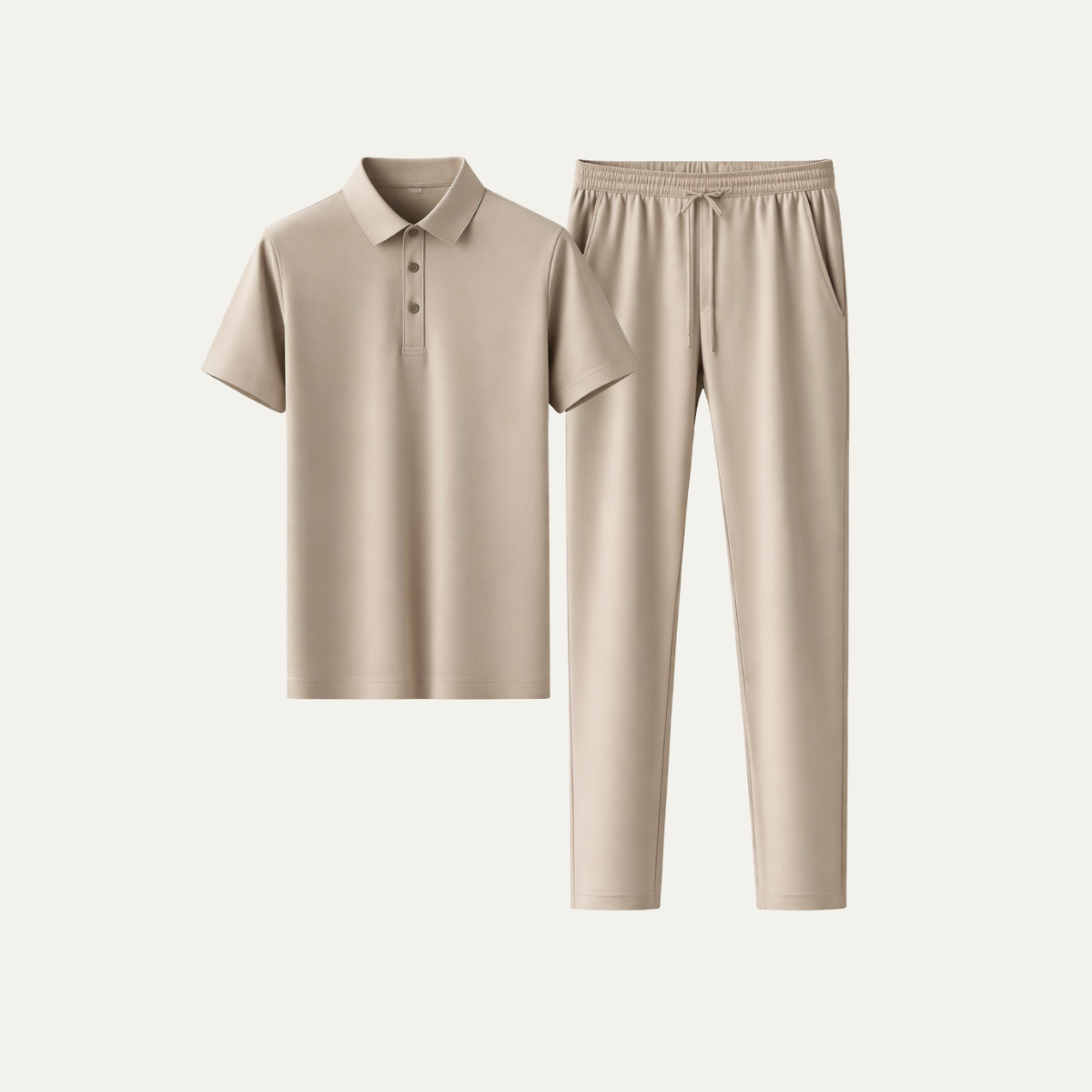 Axel | Men's Casual Polo Shirt Lounge Set Black
