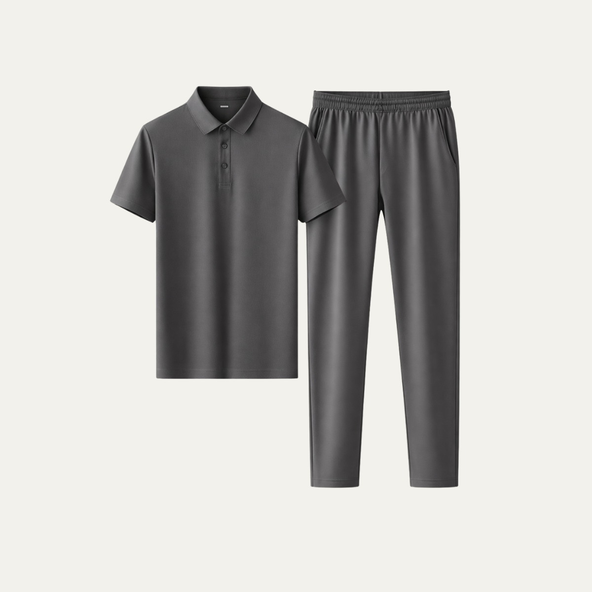 Axel | Men's Casual Polo Shirt Lounge Set Black