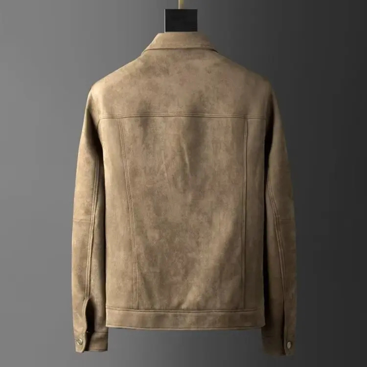 Beau | Men's Suede Trucker Jacket Beige