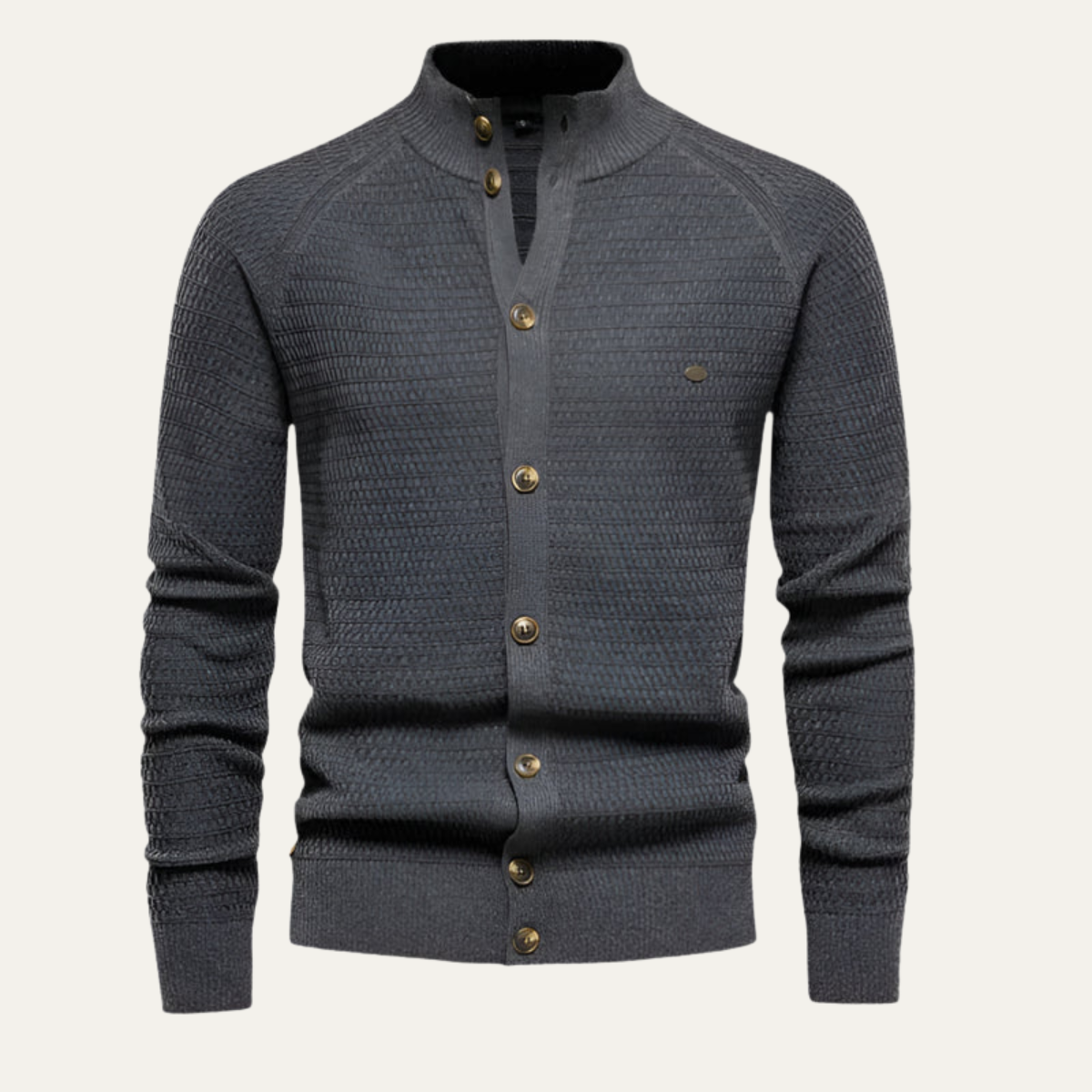 Voss | Men's Cashmere Cardigan Navy Button Front
