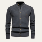 Dama Washington Voss men's cashmere cardigan navy button front - view 5