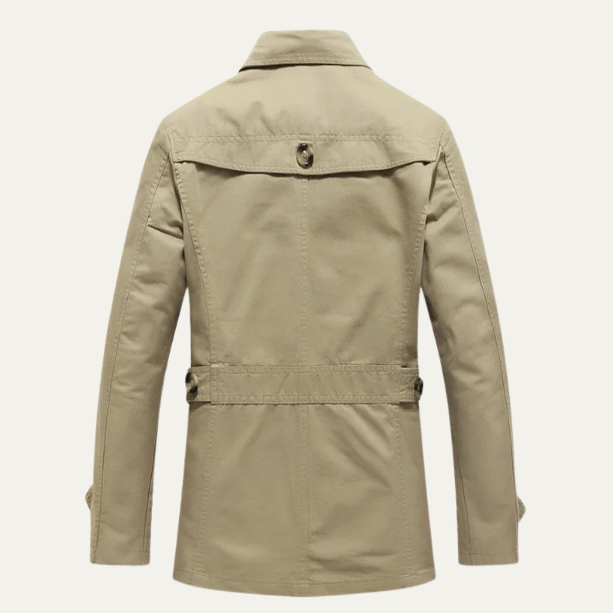 Axel | Men's Double Breasted Trench Coat Cream