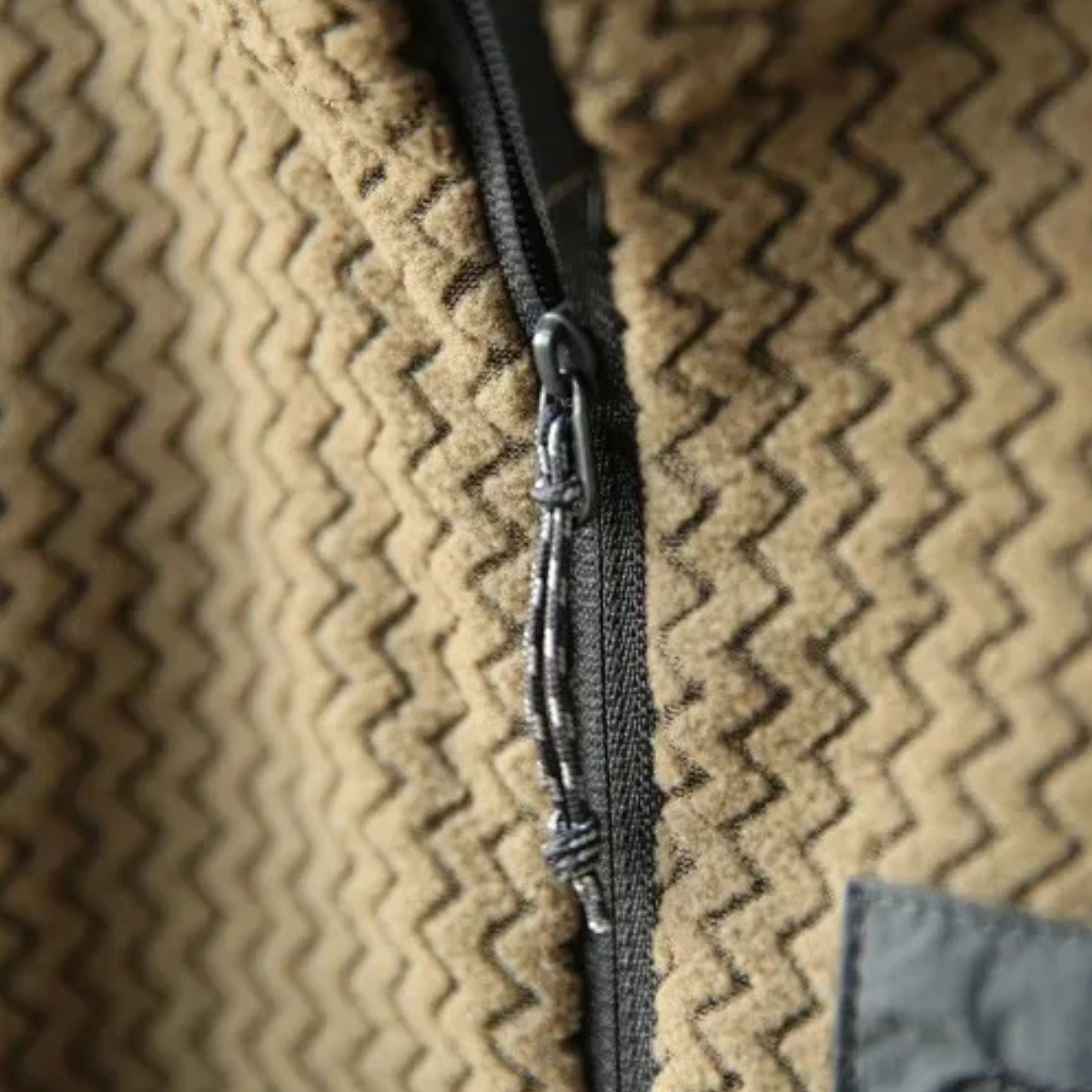 Noel | Men's Quarter Zip Sweater Tan Knit Chest Pocket