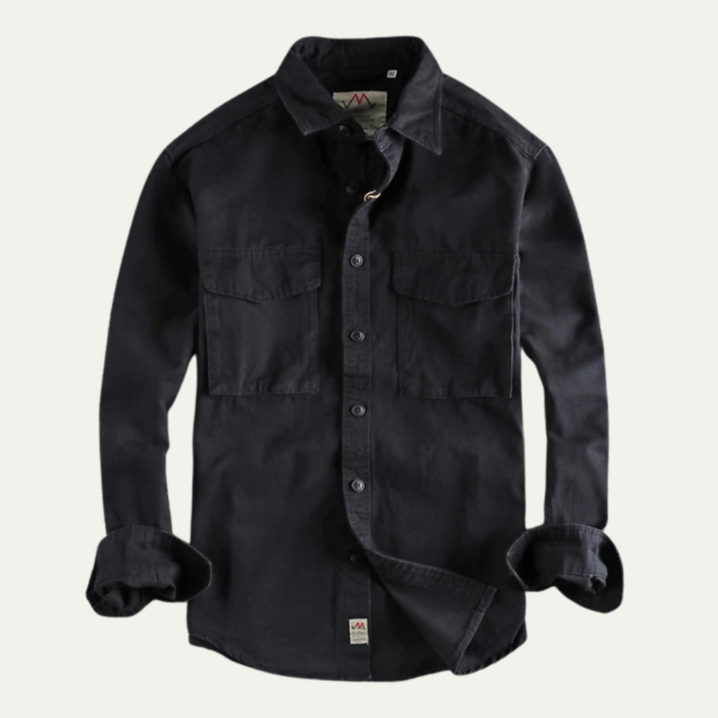 Dama Washington Axel men's utility canvas shirt jacket tan - view 4