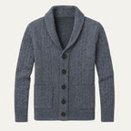 Dama Washington Rowan men's cashmere cardigan charcoal gray button up - view 3