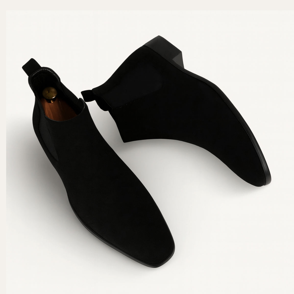 Bram | Men's Suede Chelsea Boots Beige Slip On