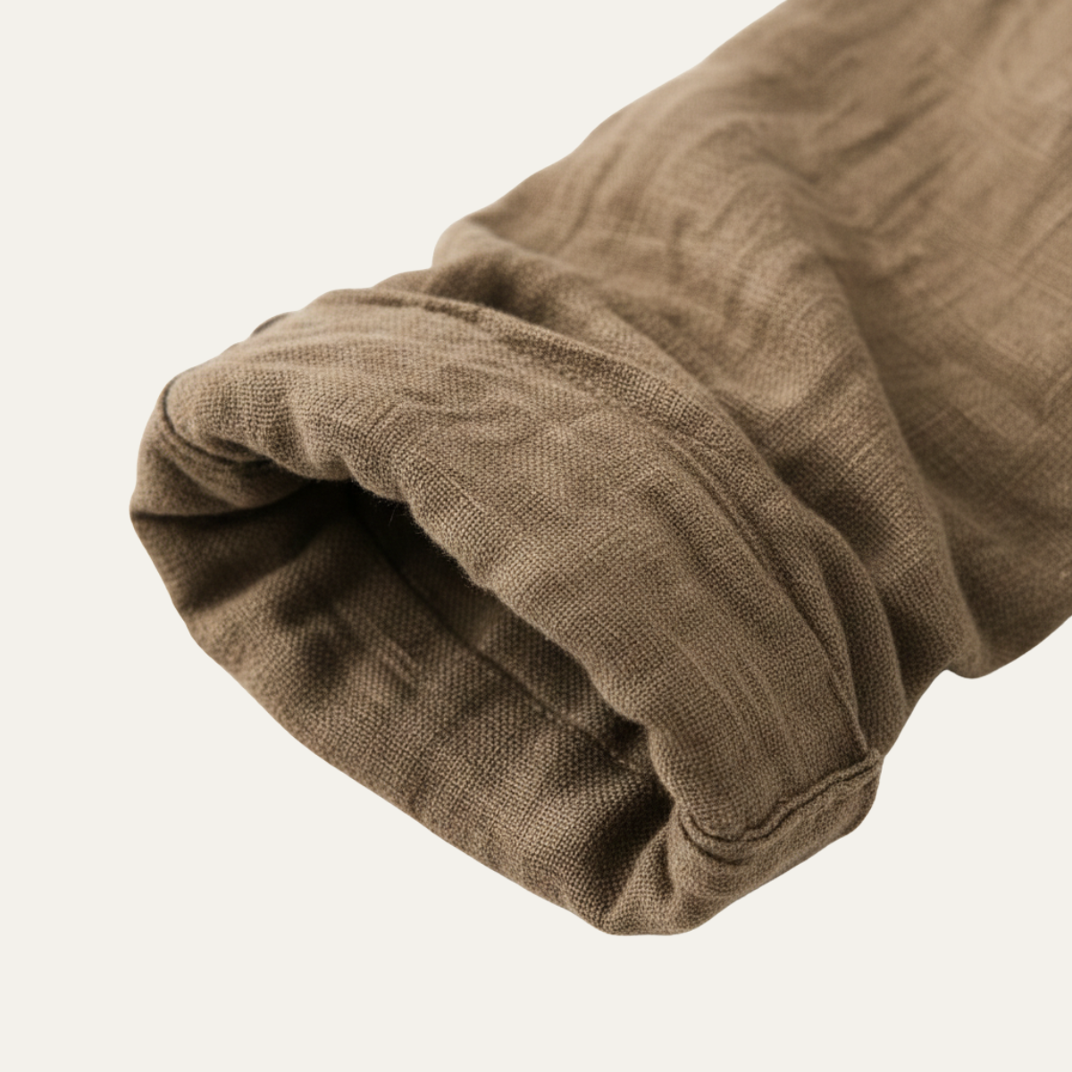 Nash | Men's Linen Shirt Taupe Long Sleeve Button Down
