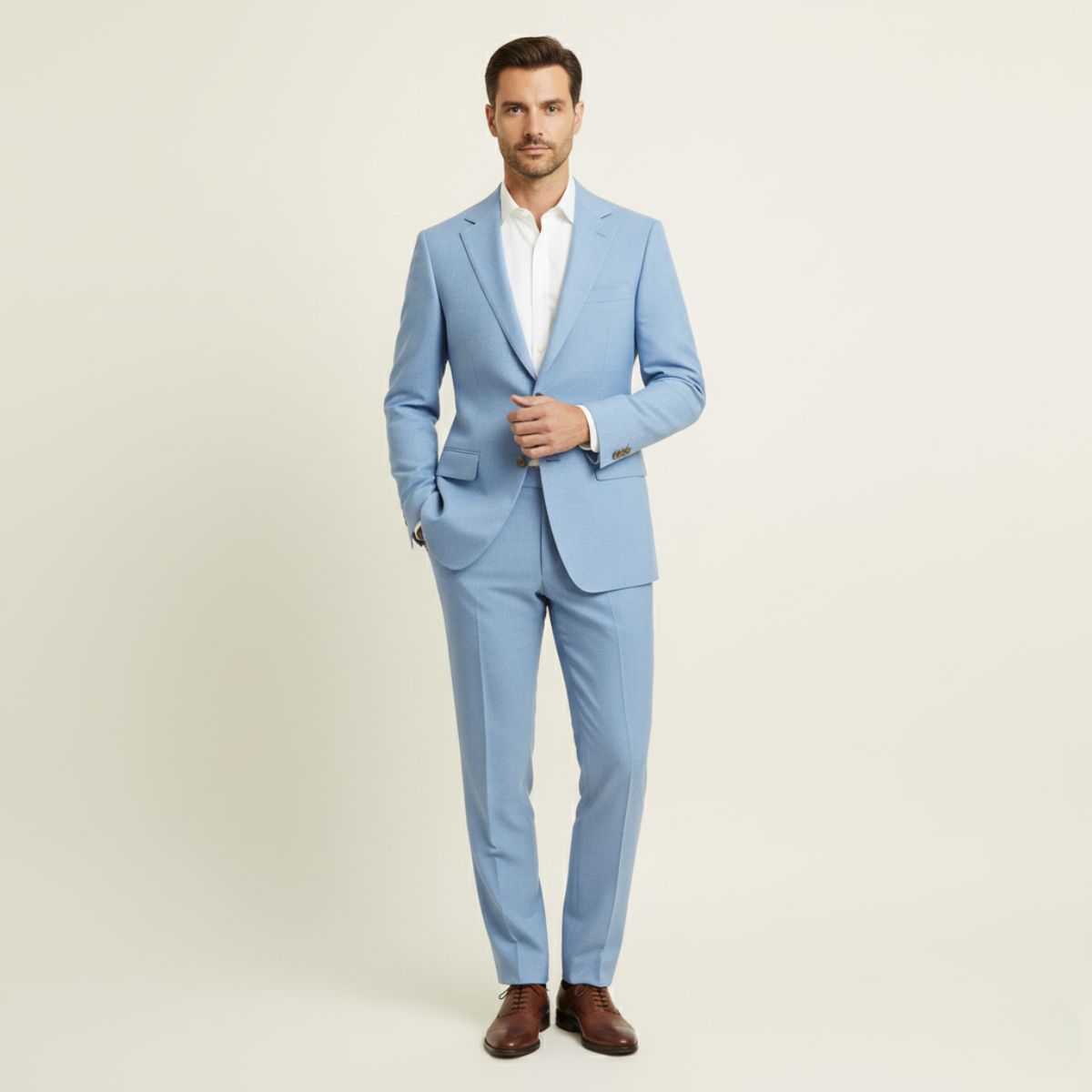 Paloma | Men's Tailored Linen Suit Camel Two Piece