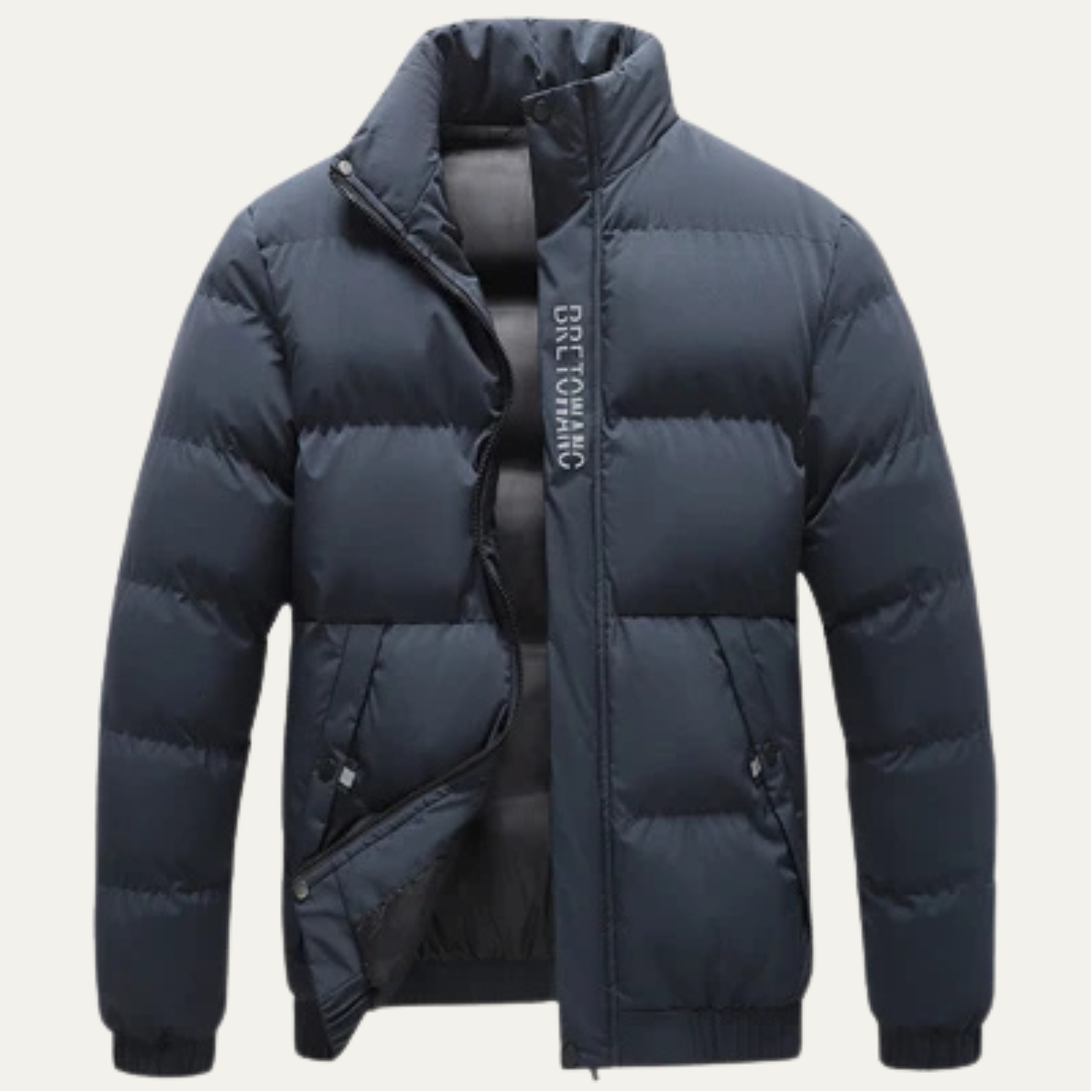 Axel | Men's Puffer Jacket Black Quilted Winter Warm
