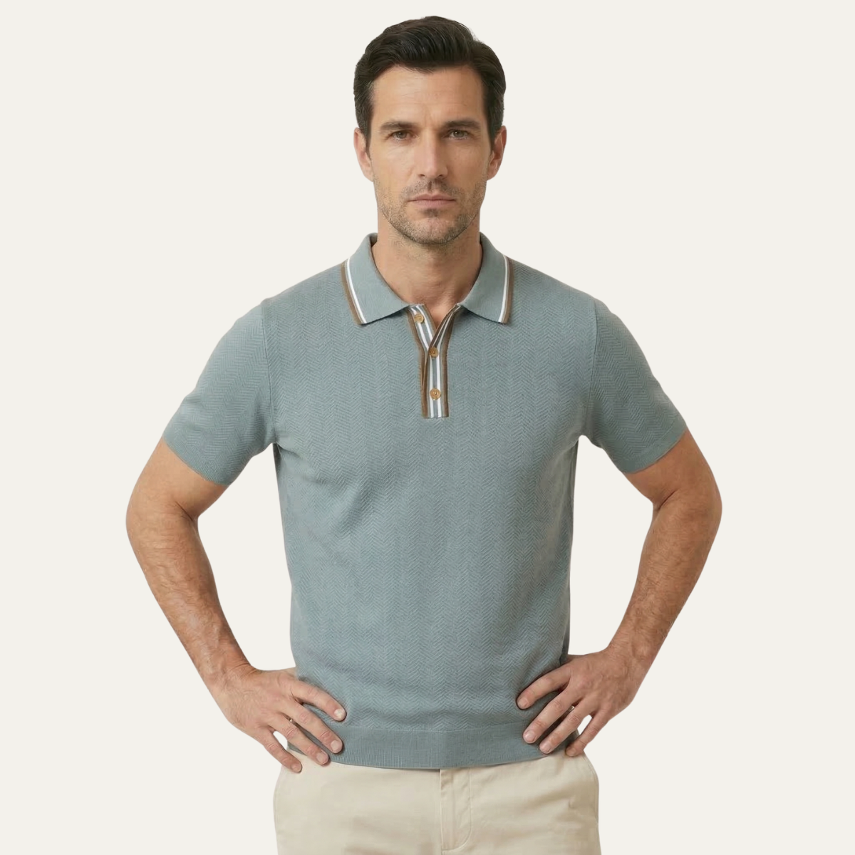 Tate | Men's Casual Polo Shirt Gray