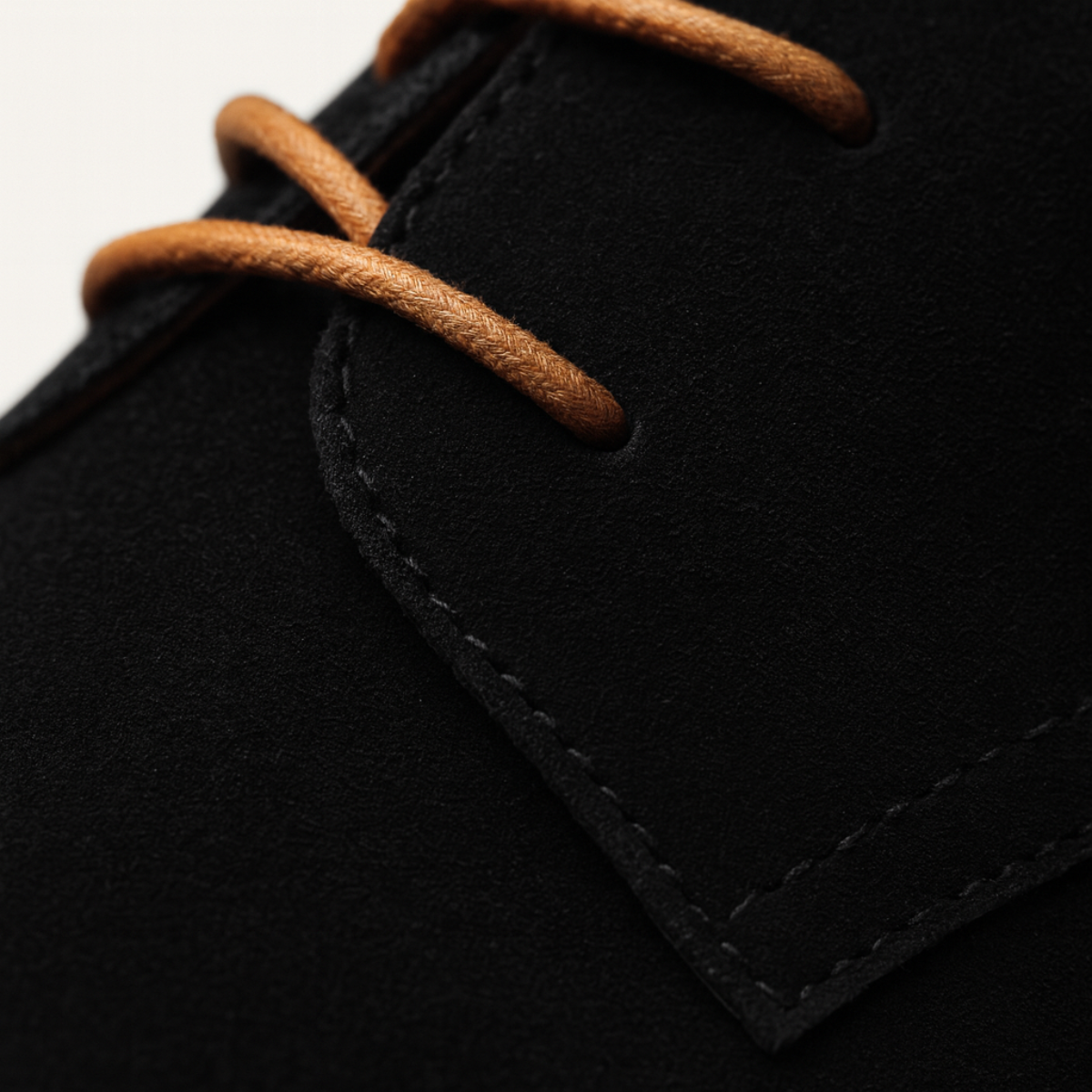 Stella | Men's Suede Oxford Shoes Black Lace Up
