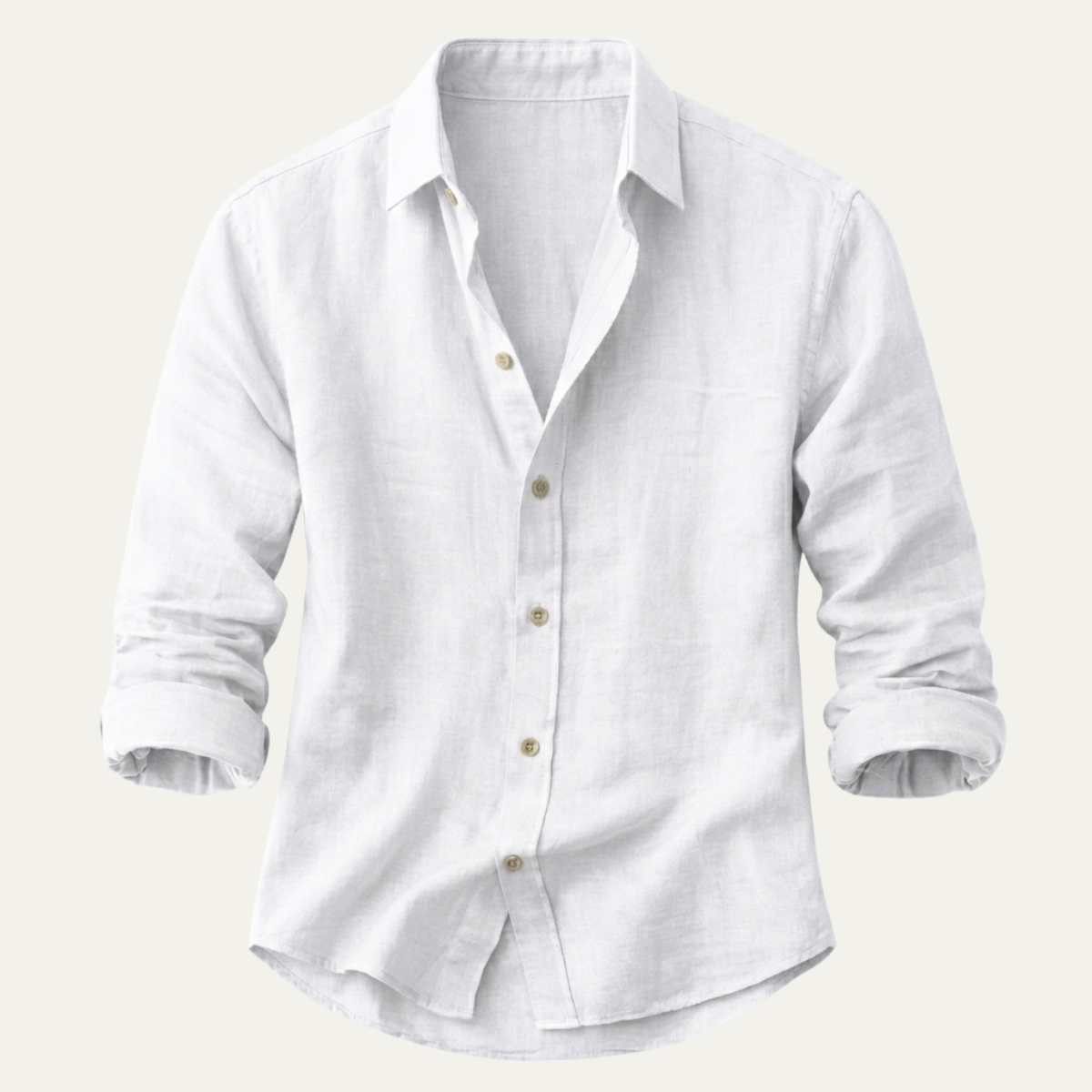 Sage | Men's Linen Button Up Shirt Black Long Sleeve