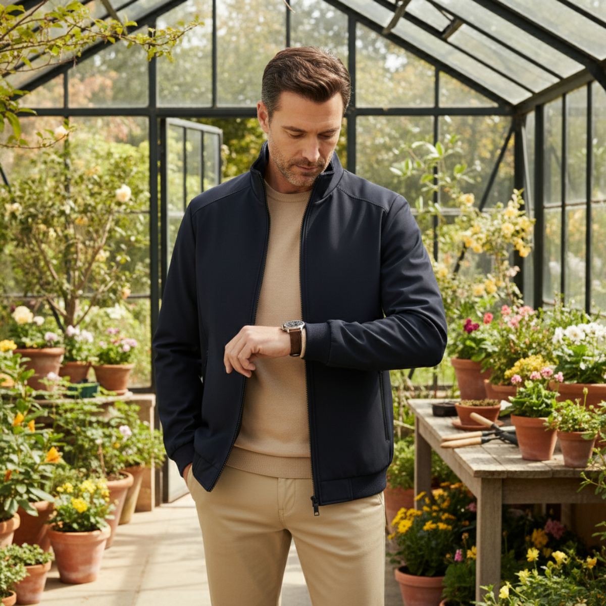 Axel | Men's Fleece Lined Jacket Black