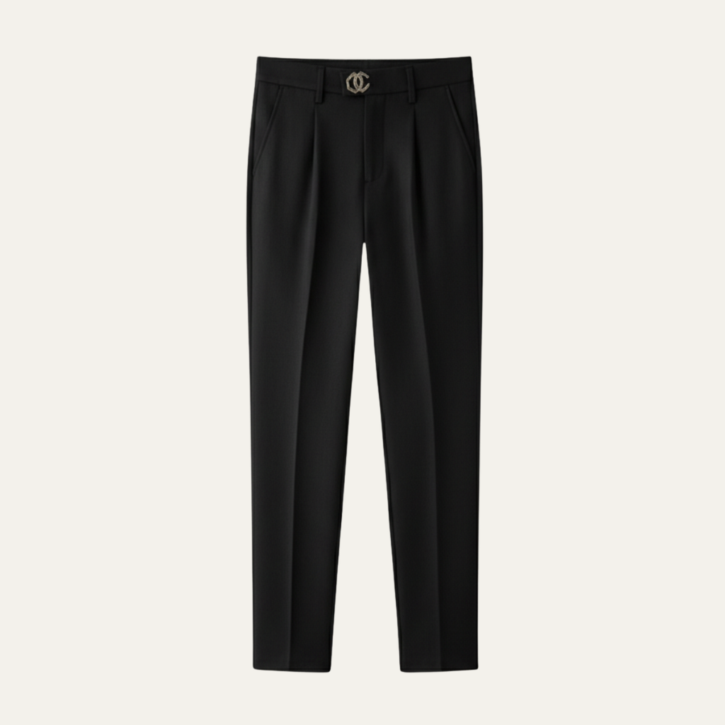 Dama Washington Orson men's tailored dress pants gray pleated straight leg - view 3