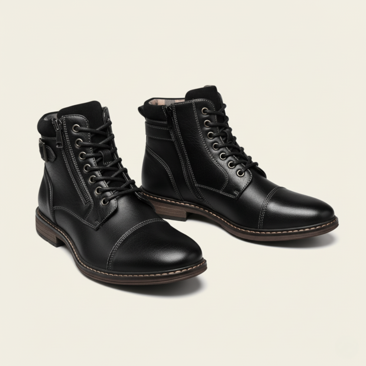 Axel | Men's Casual Vintage Leather Ankle Boots Brown