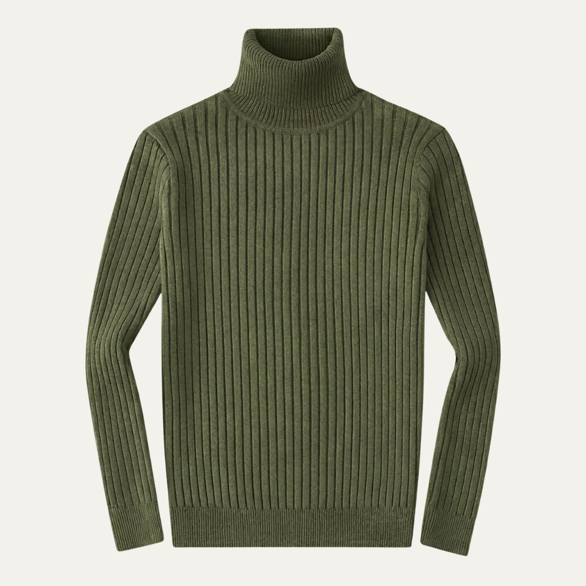 Jasper | Men's Turtleneck Ribbed Knit Sweater Gray