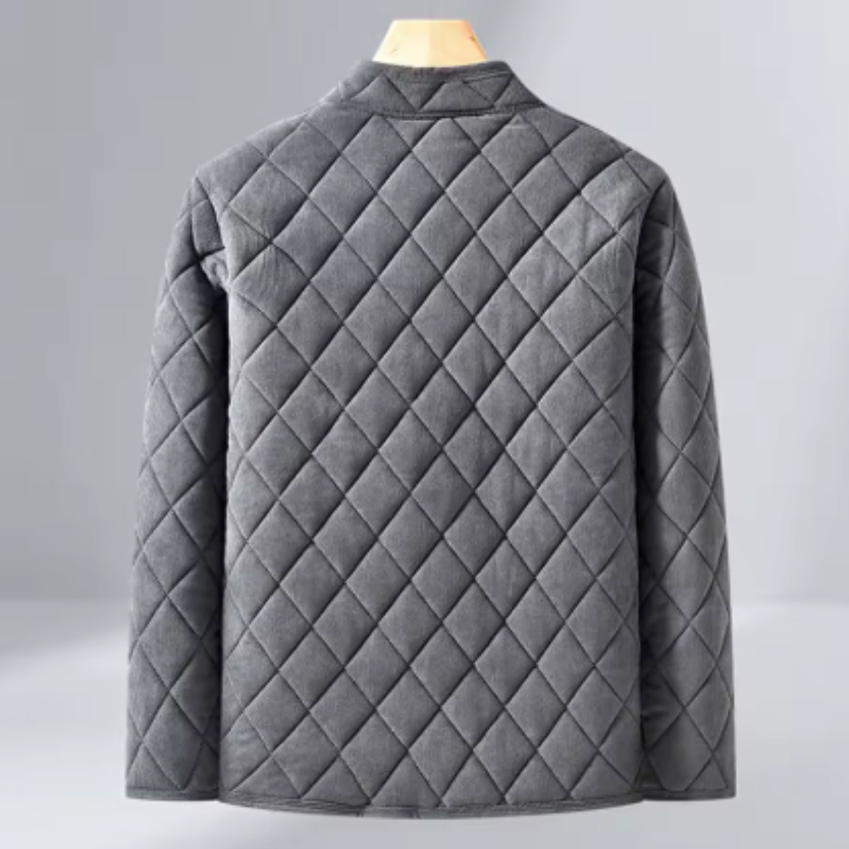 Beau | Men's Quilted Blazer Gray Button Up Jacket