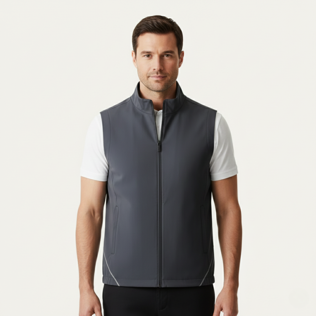 Sage | Men's Lightweight Casual Vest Gray Sleeveless