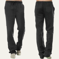 Dama Washington Callum men's relaxed linen pants black drawstring - front view