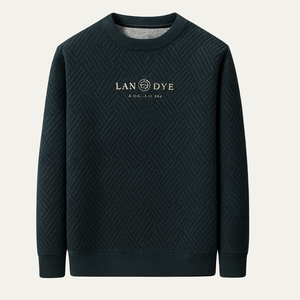 Callum | Men's Crew Neck Sweater Gray Textured Knit