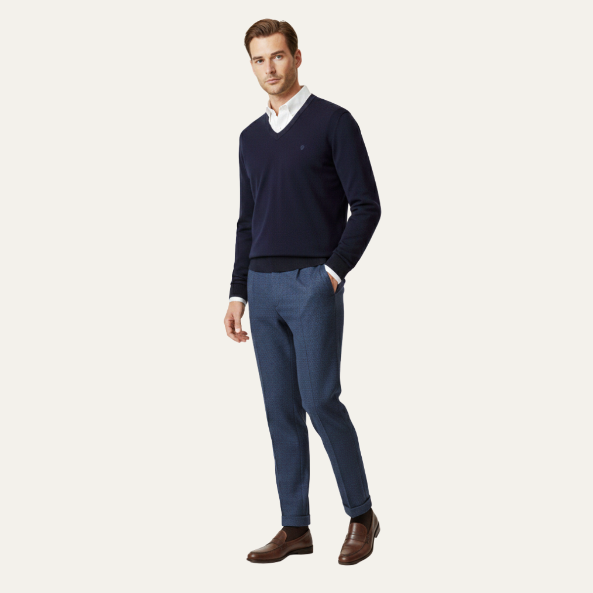 Axel | Men's Tailored Dress Pants Beige