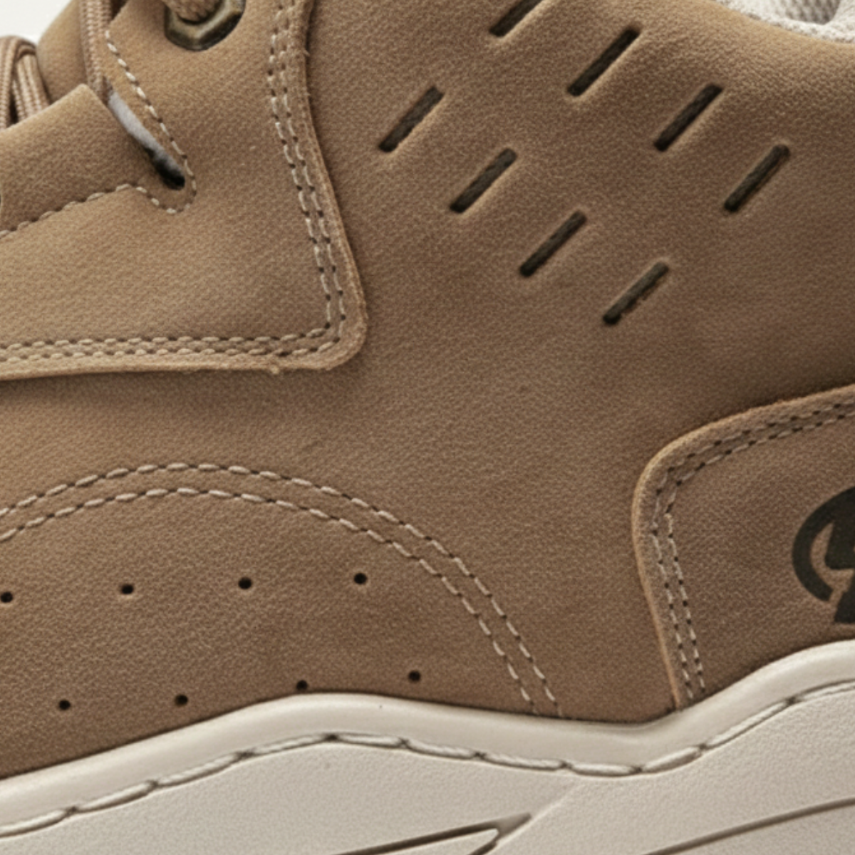 Axel | Men's Suede High Top Sneaker Beige Cream Sole