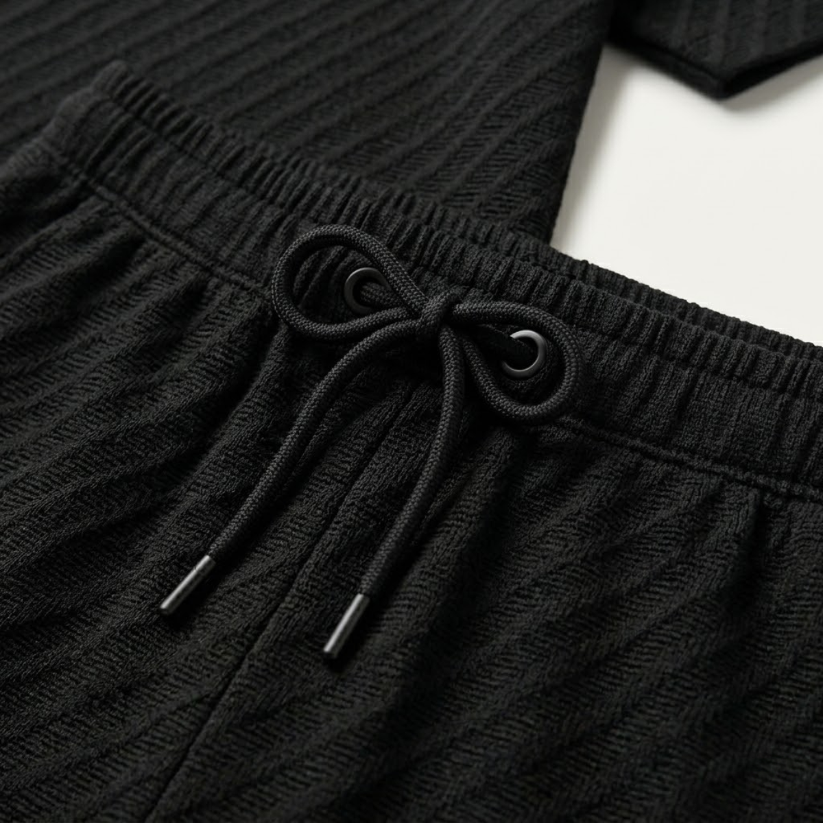 Ash | Men's Jacquard Polo Shirt Black Short Sleeve