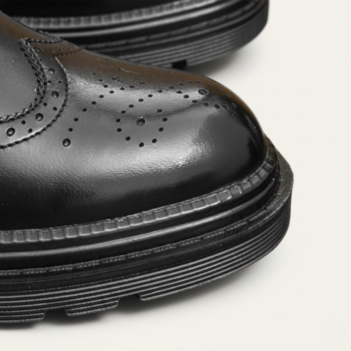 Axel | Men's Brogue Leather Chelsea Boots Black