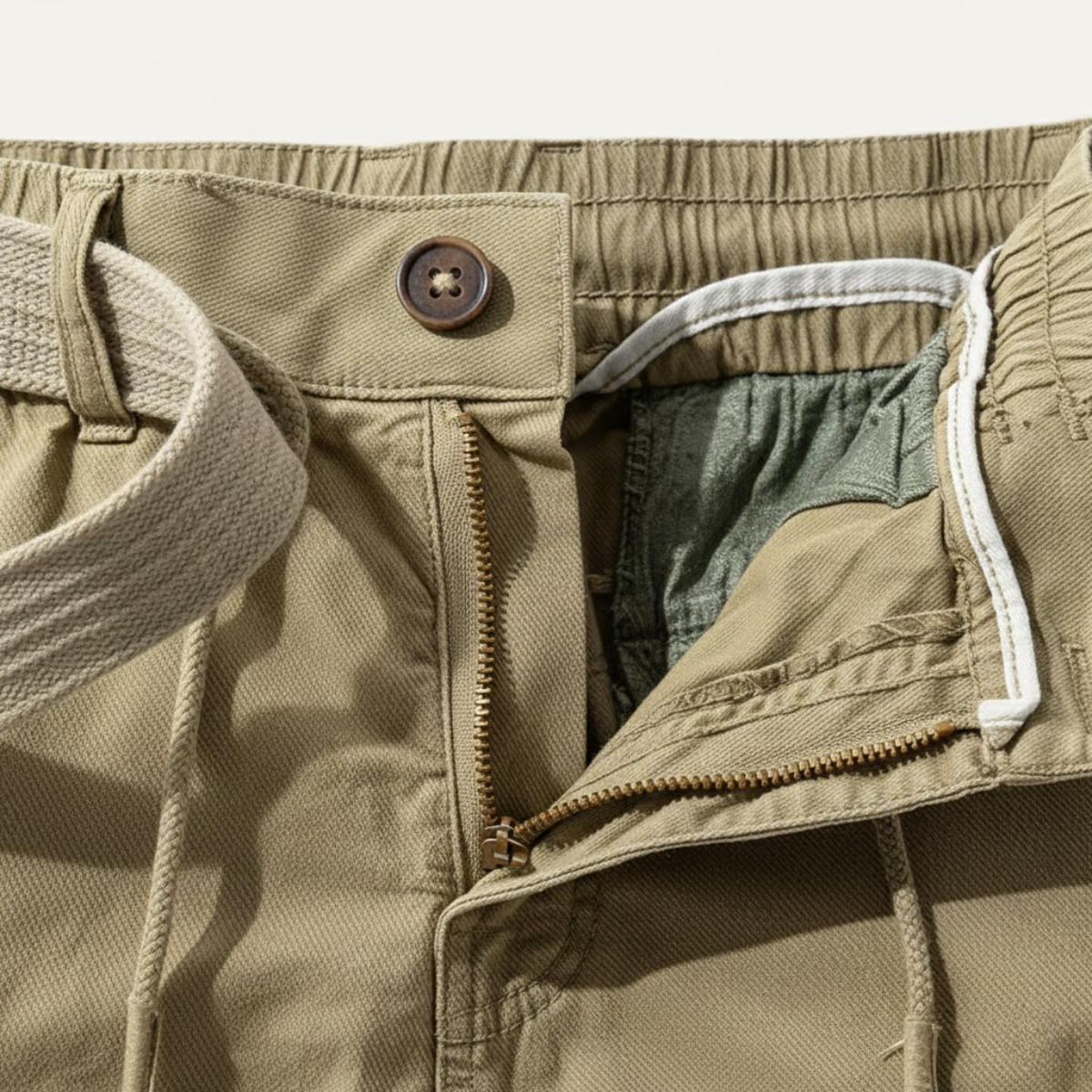 Jude | Men's Cargo Shorts Beige Multiple Pockets