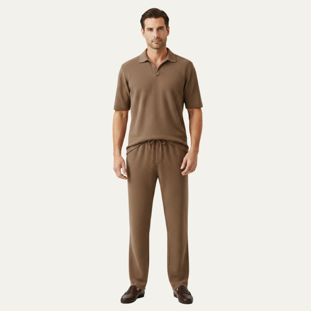 Jasper | Men's Casual Linen Lounge Set Light Blue
