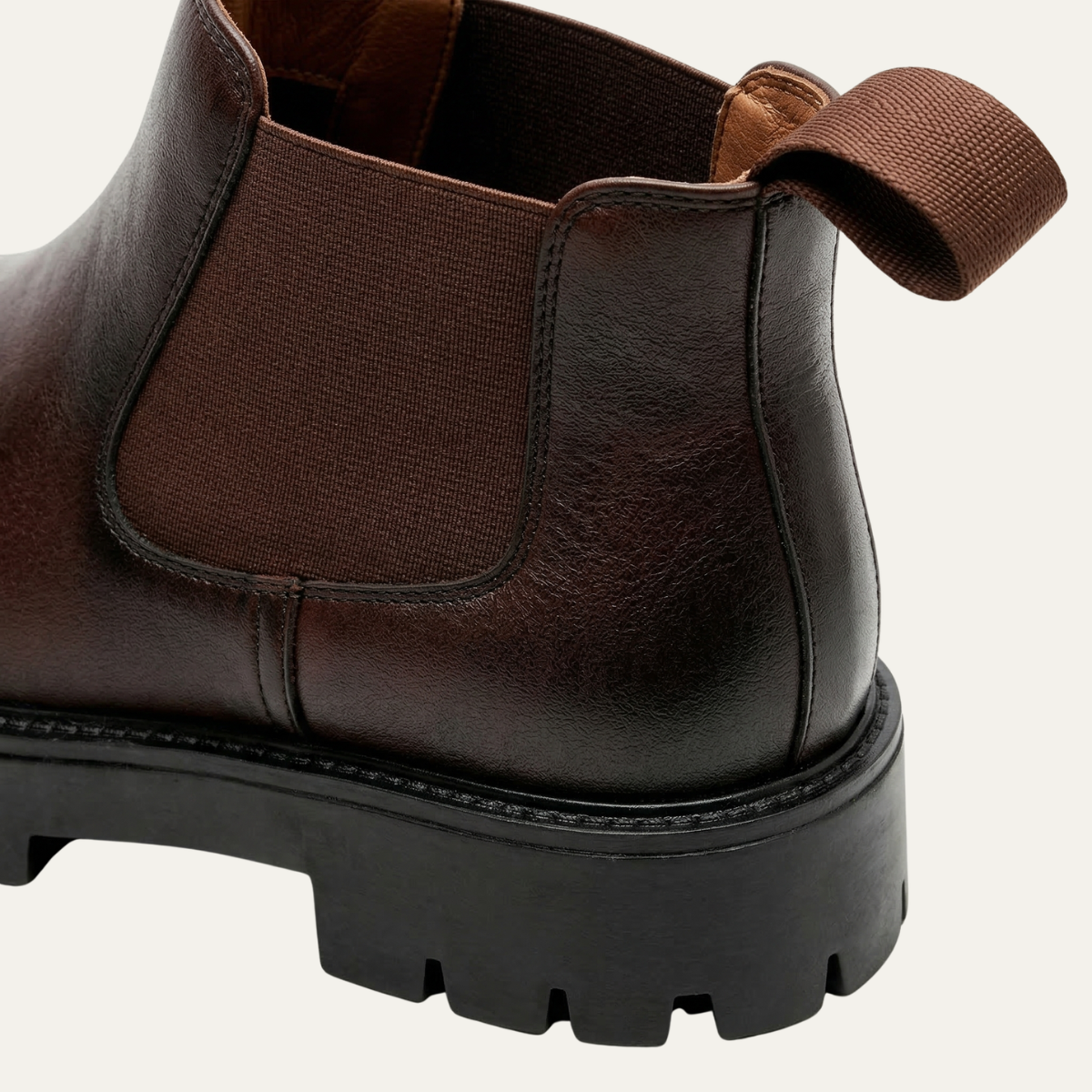 Blake | Men's Platform Leather Ankle Chelsea Boots Brown