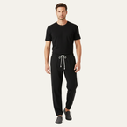 Dama Washington Lars men's linen pants white drawstring relaxed fit - view 2