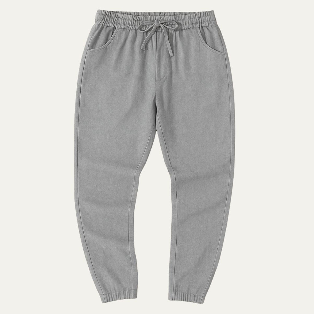 Dama Washington Axel men's linen joggers white lightweight summer pants - view 14