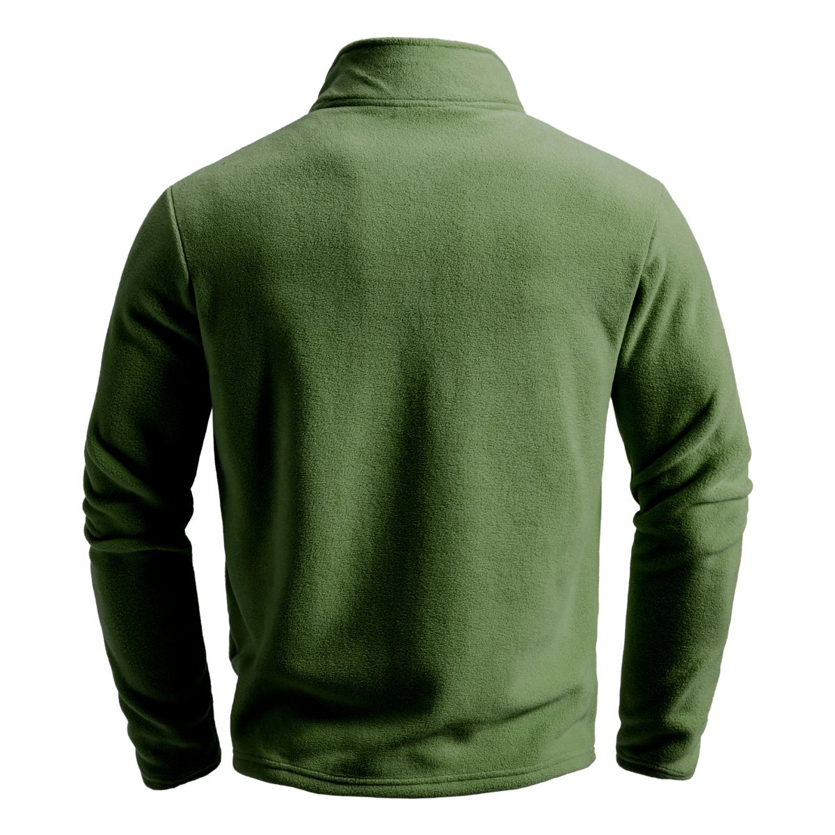 Bram | Men's Quarter Zip Sweater Green Fleece